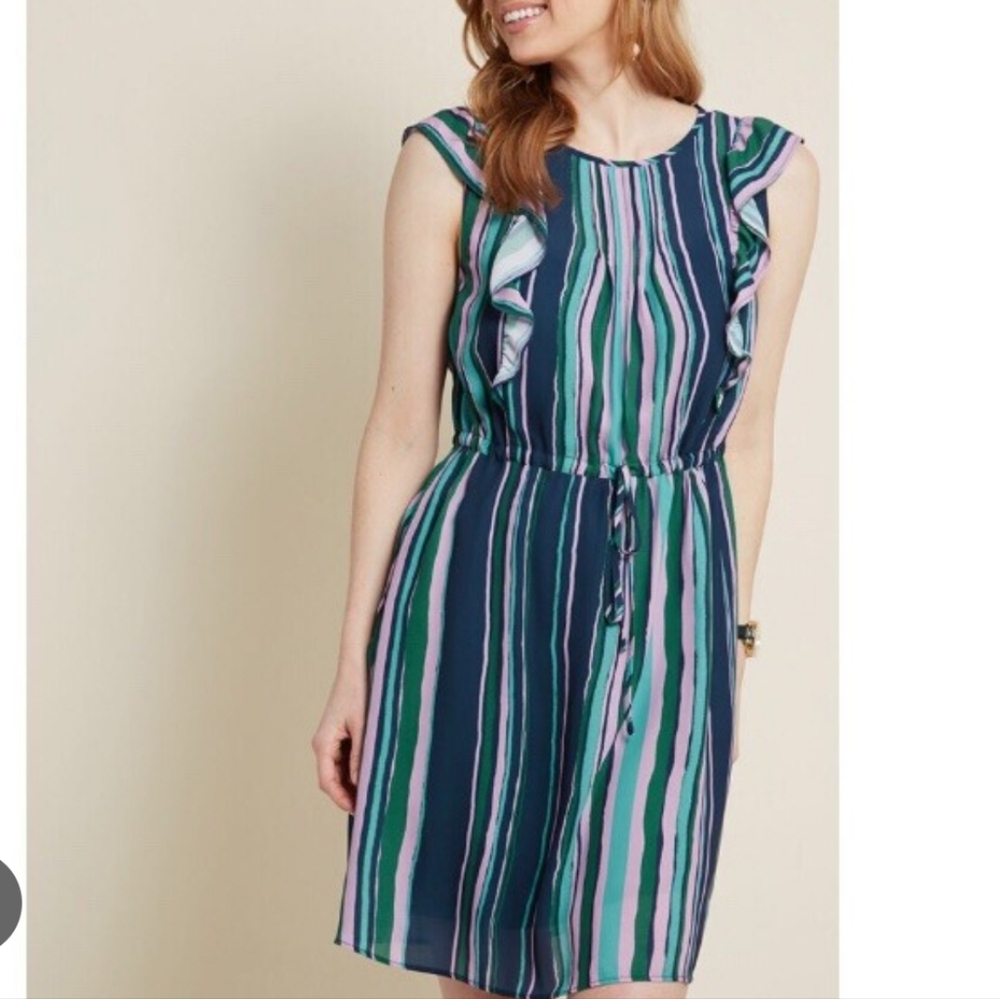 Modcloth Striped Ruffle Dress - Picture 6 of 6